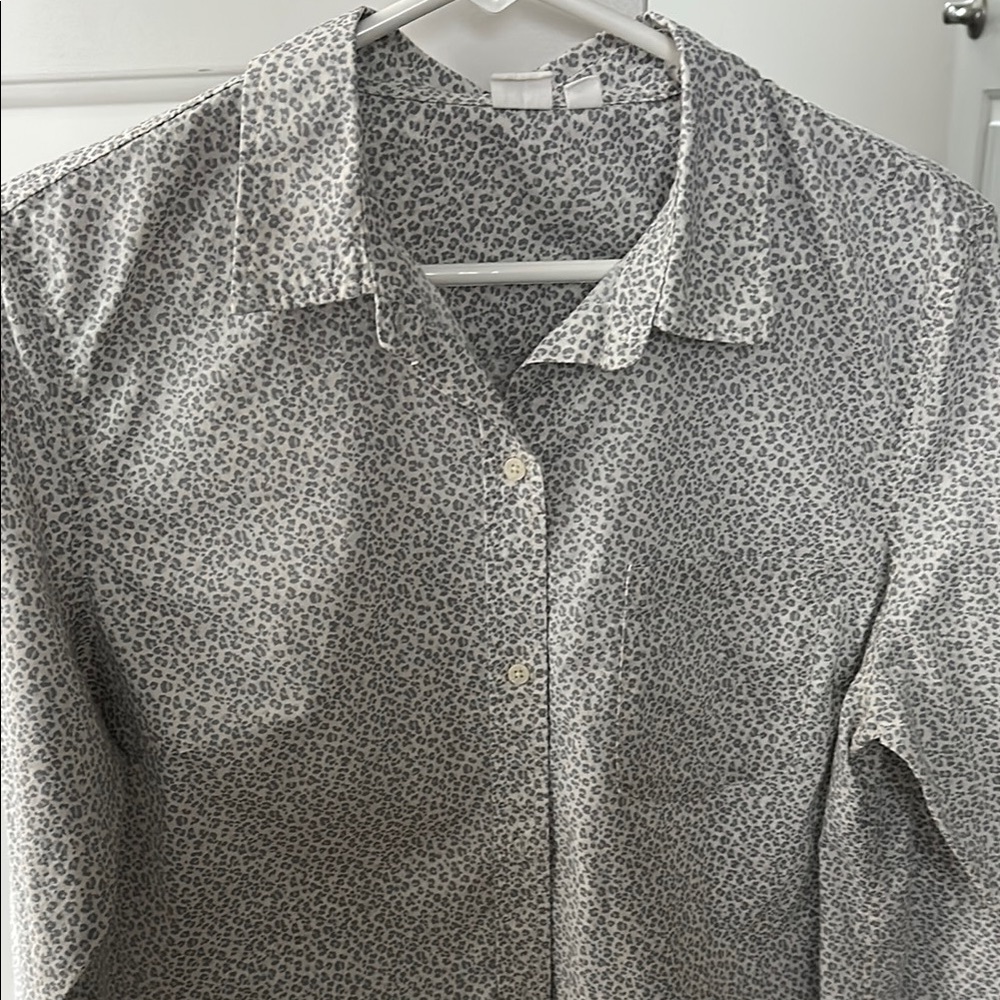 Leopard Print Button-Up Shirt